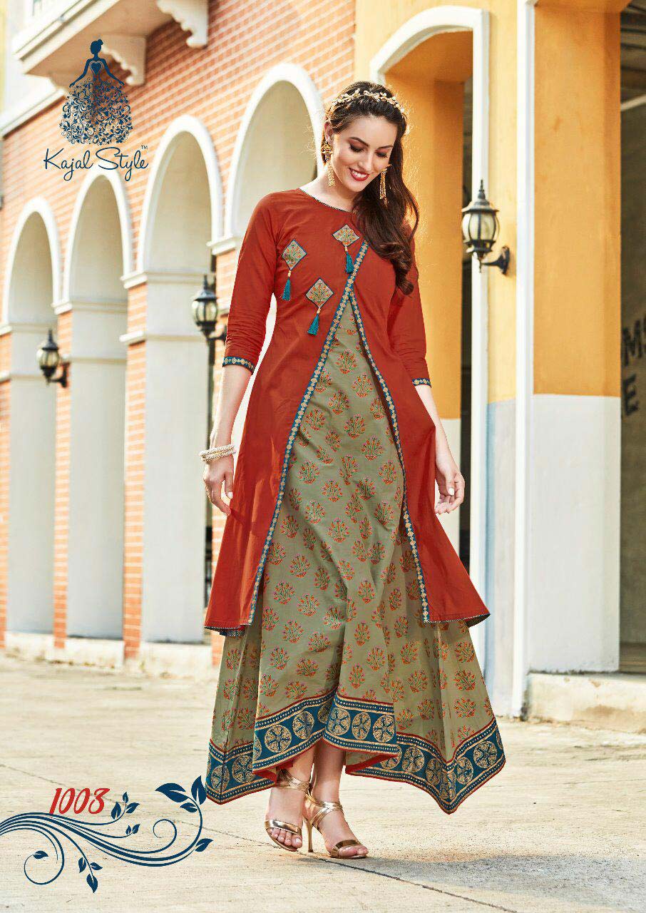 Fashion Vogue Vol-1 Kajal Style Cora Print Kurti Set Fashion Vogue Vol-1 Kajal Style Cora Print Kurti Set